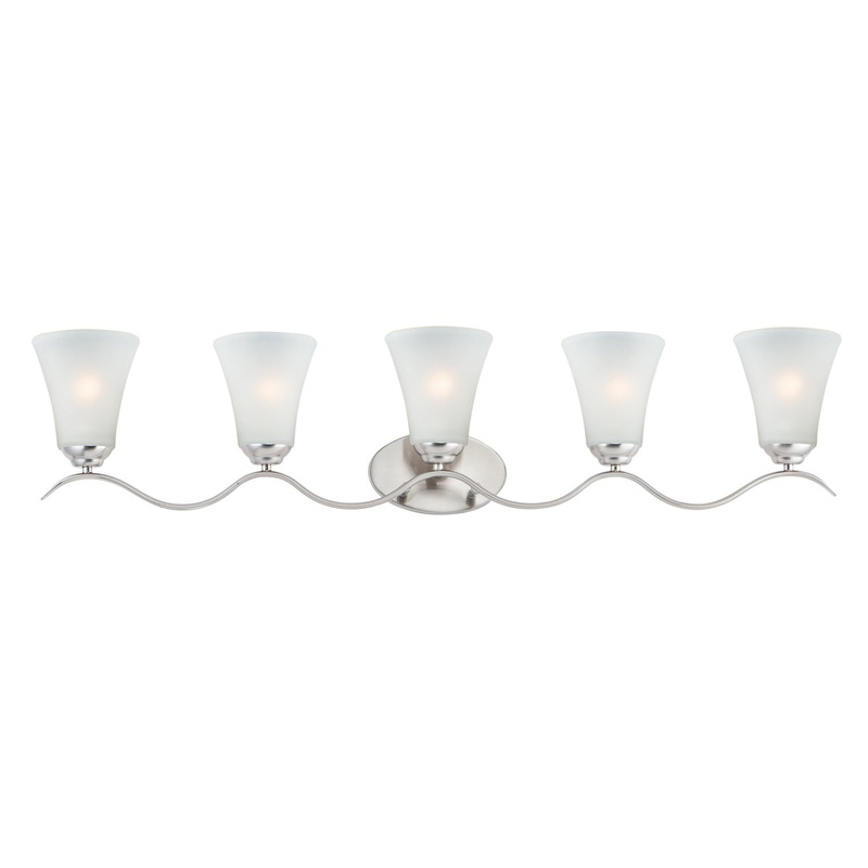 Vital Five Light Bath Vanity in Satin Nickel