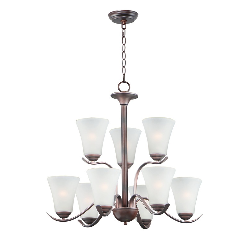 Vital Nine Light Chandelier in Oil Rubbed Bronze