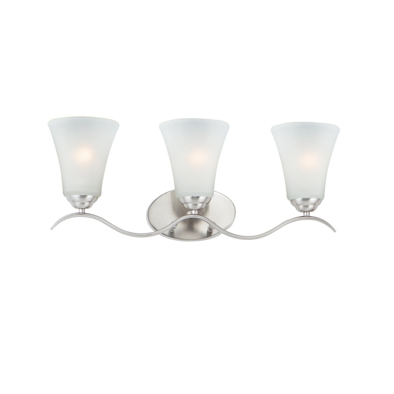 Vital Three Light Bath Vanity in Satin Nickel