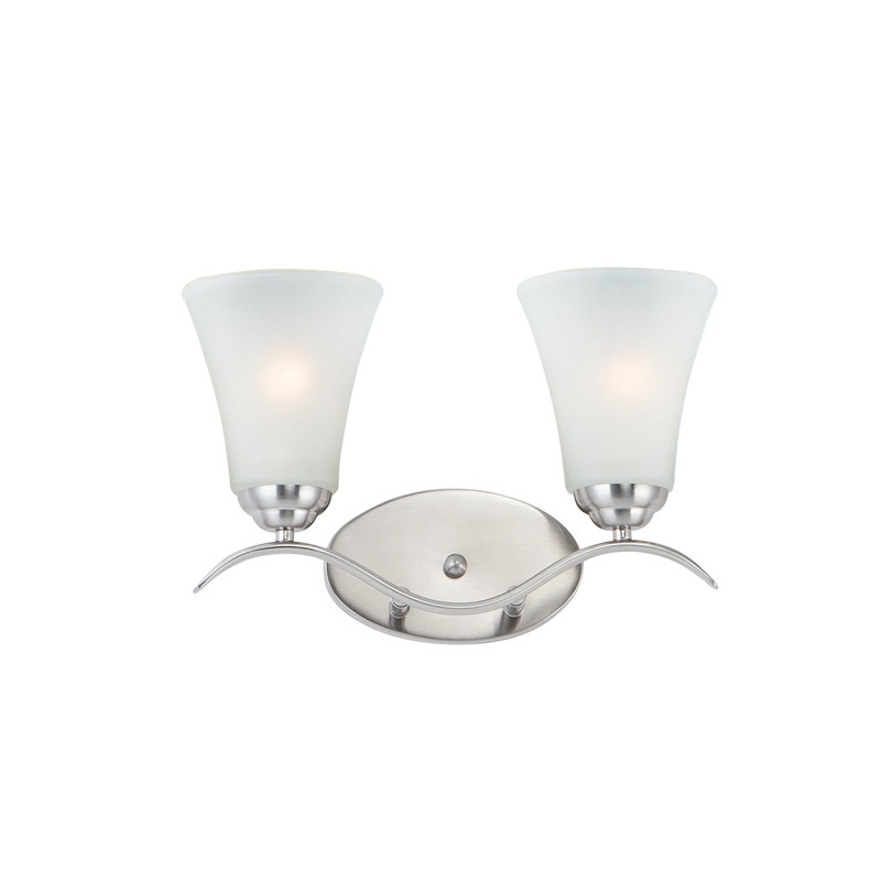 Vital Two Light Bath Vanity in Satin Nickel