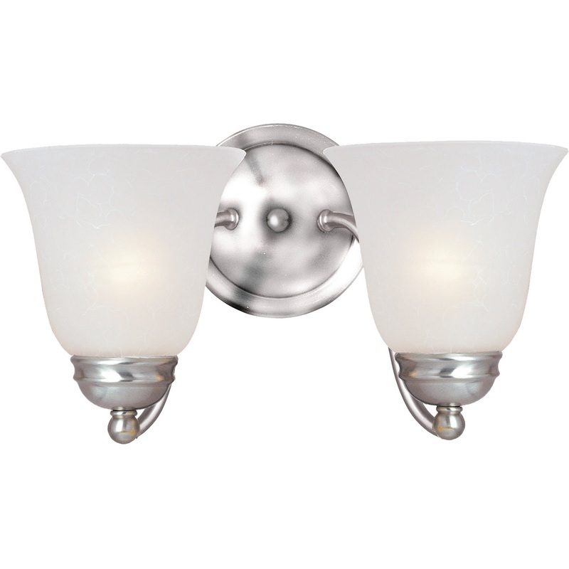 Basix Two Light Wall Sconce in Satin Nickel