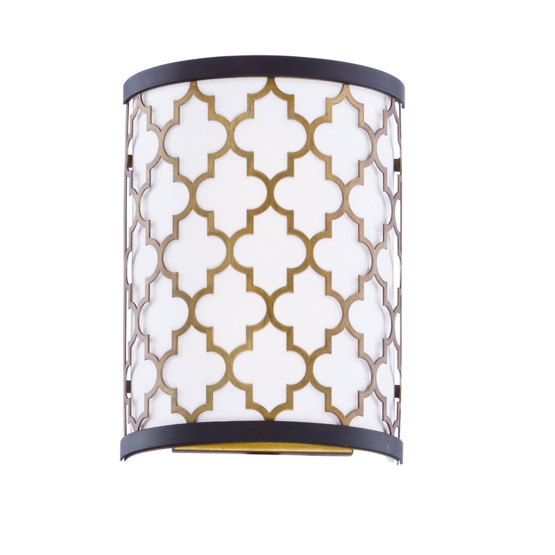 Crest LED Wall Sconce in Oil Rubbed Bronze / Antique Brass