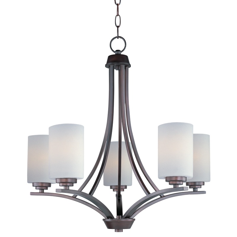 Deven Five Light Chandelier in Oil Rubbed Bronze