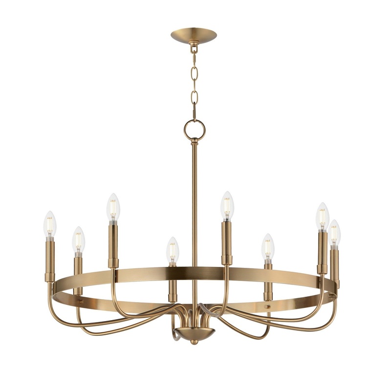 Frankie Eight Light Chandelier in Heritage