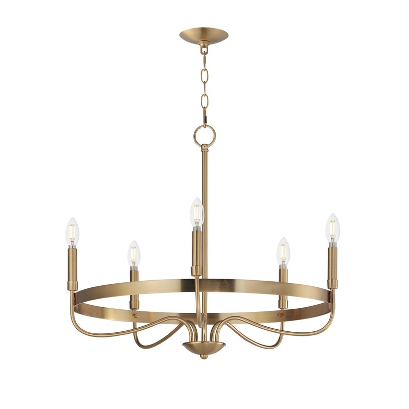 Frankie Five Light Chandelier in Heritage
