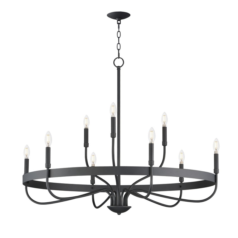 Frankie Nine Light Chandelier in Black