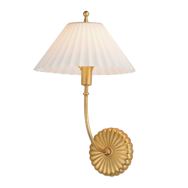 Kismet One Light Wall Sconce in Gold Leaf