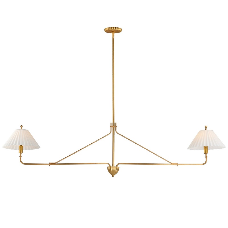 Kismet Two Light Pendant in Gold Leaf