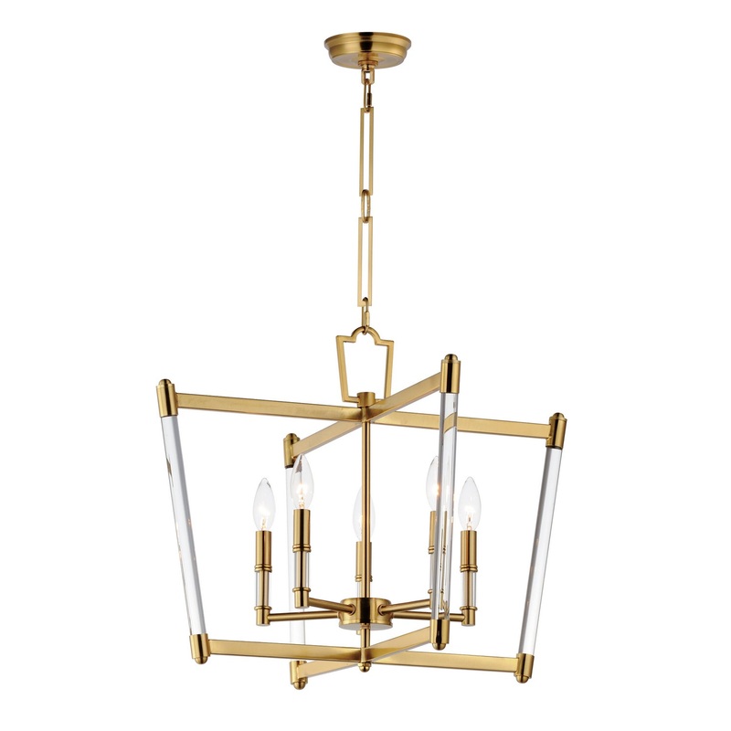 Lucent Five Light Chandelier in Heritage