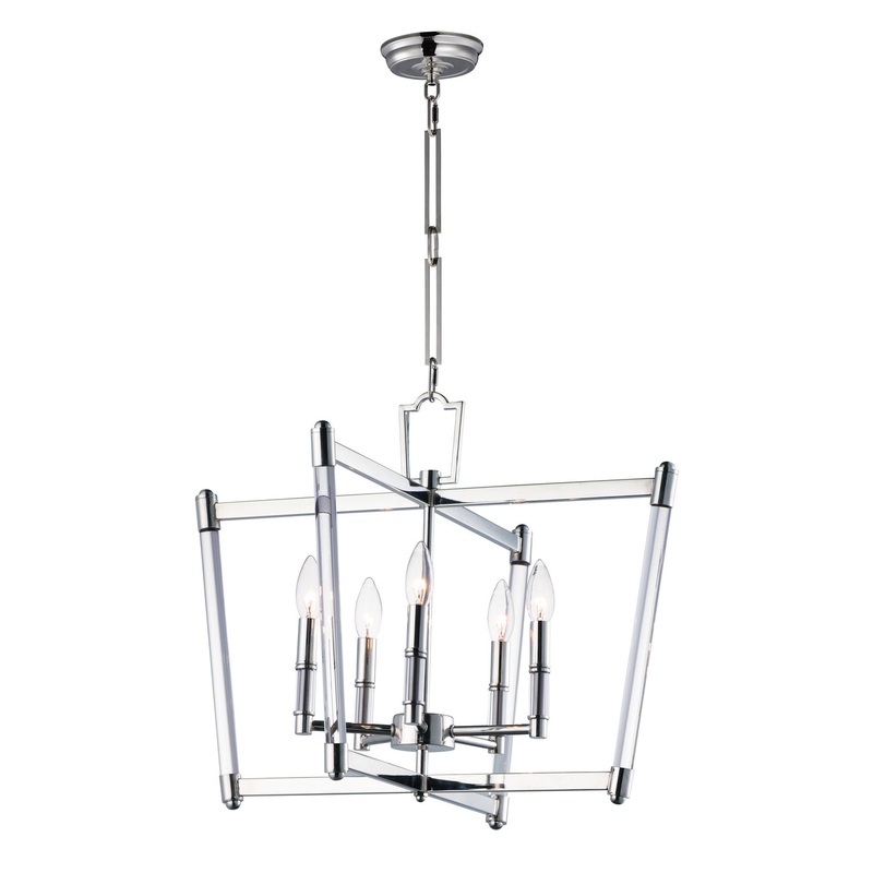 Lucent Five Light Chandelier in Polished Nickel