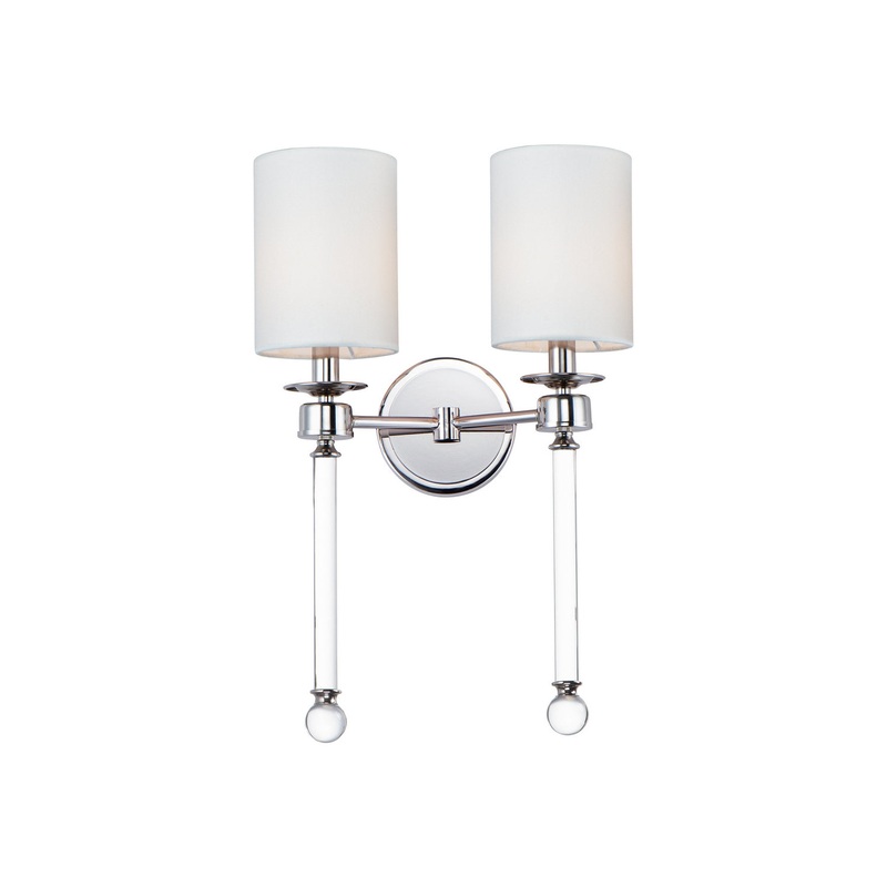 Lucent Two Light Wall Sconce in Polished Nickel