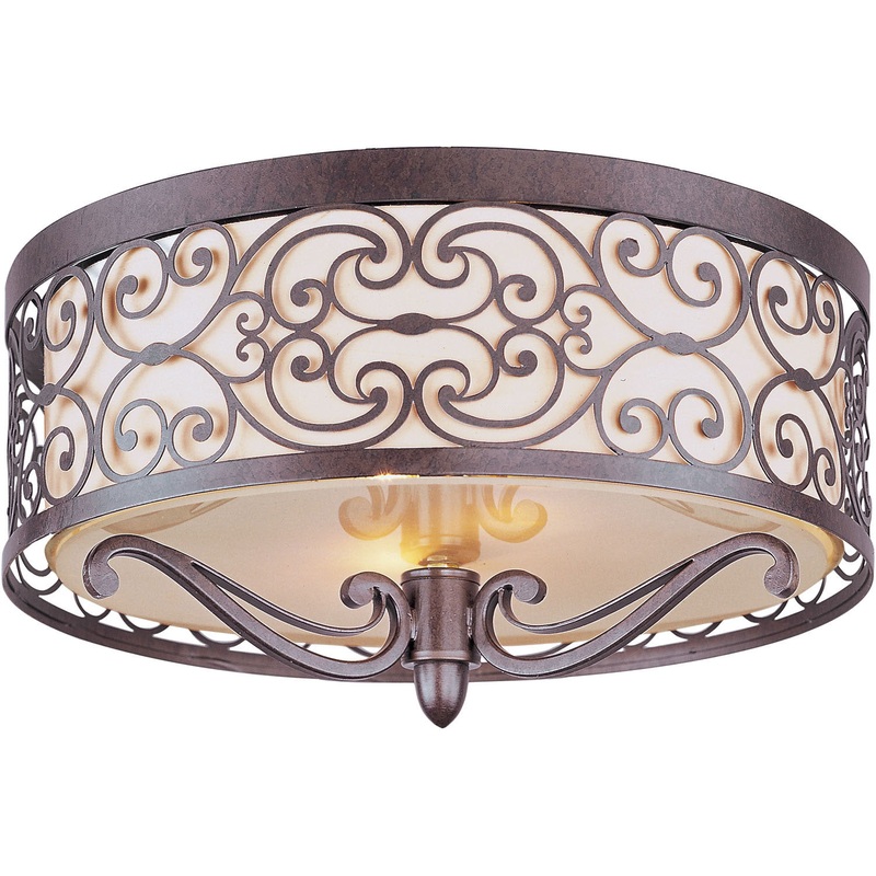 Mondrian Two Light Flush Mount in Umber Bronze