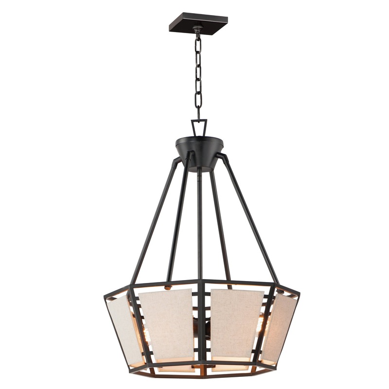 Montauk Four Light Chandelier in Black