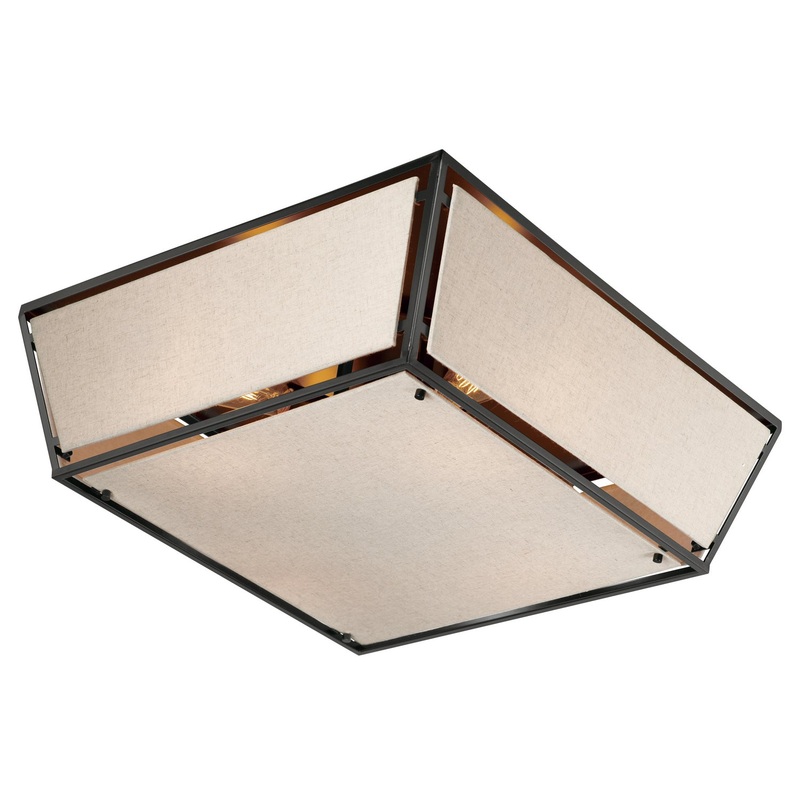 Montauk Four Light Flush Mount in Black