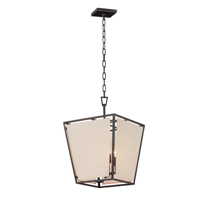 Montauk Four Light Pendant in Black