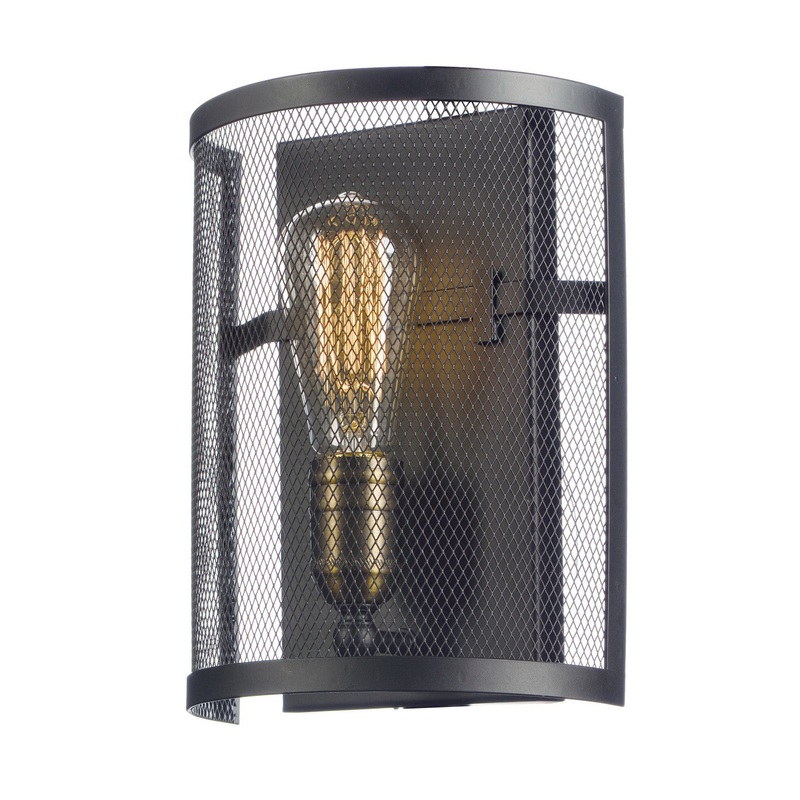 Palladium LED Wall Sconce in Black / Natural Aged Brass