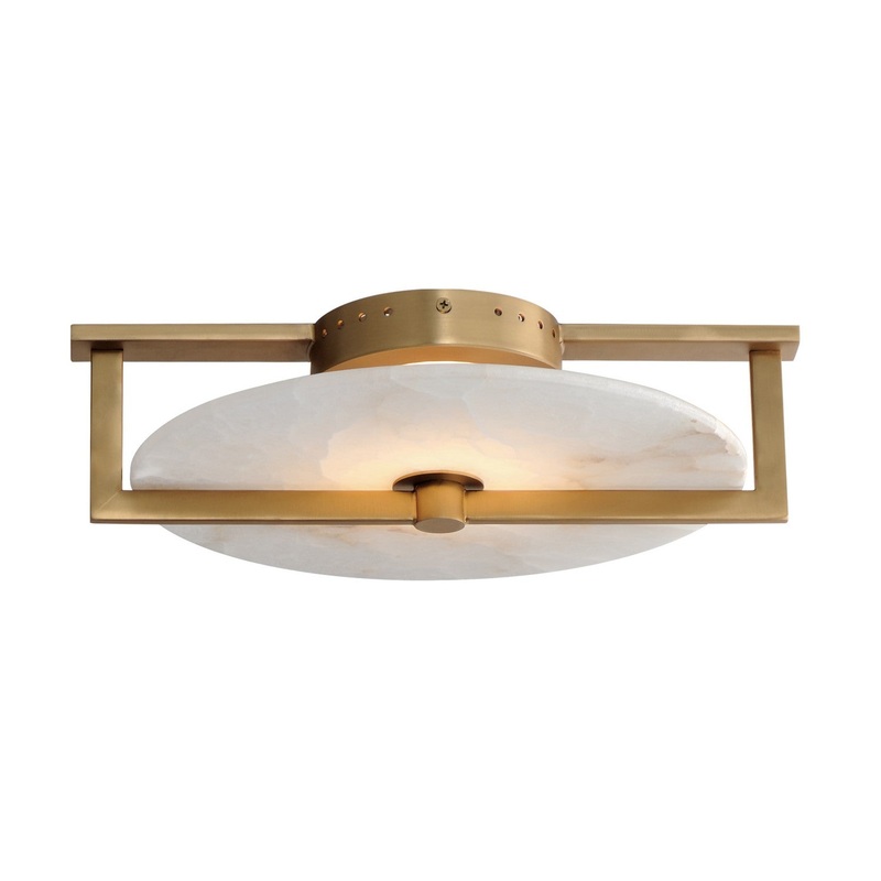Quarry LED Wall Sconce/Flush Mount in Natural Aged Brass