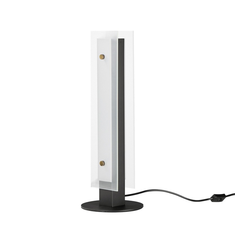 Spectre LED Table Lamp in Black / Natural Aged Brass