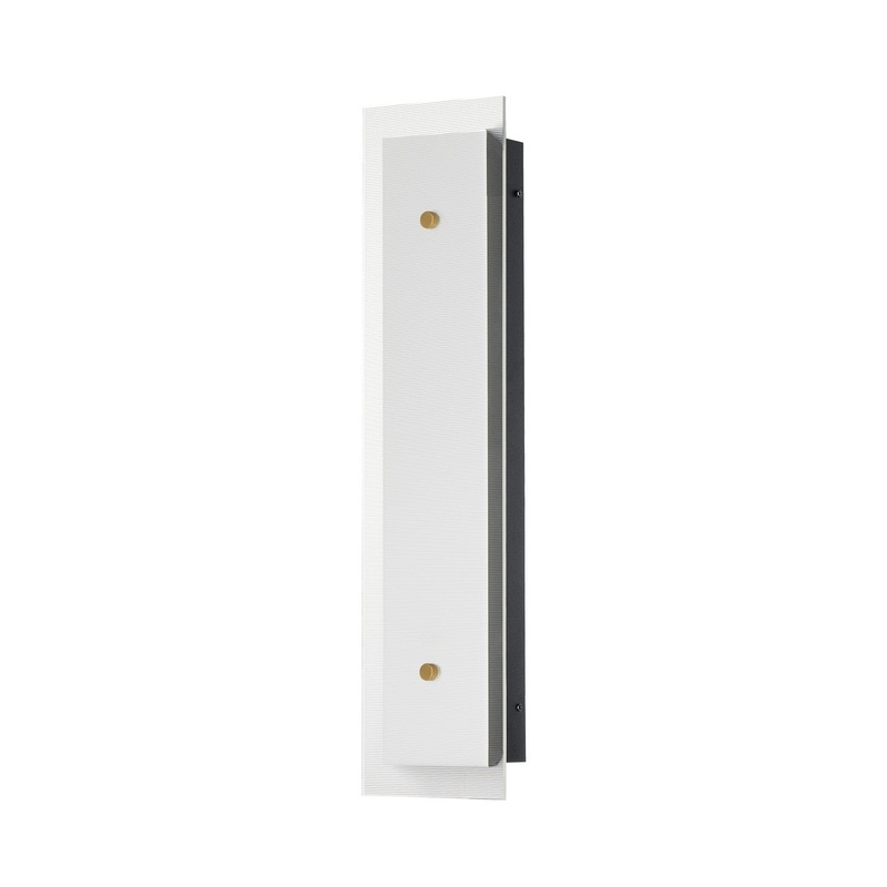 Spectre LED Wall Sconce in Black / Natural Aged Brass
