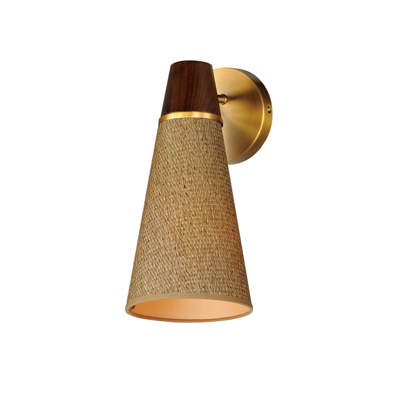 Sumatra One Light Wall Sconce in Natural Aged Brass