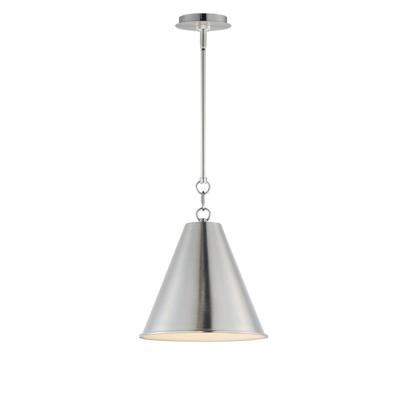 Veritas One Light Pendant in Satin Nickel