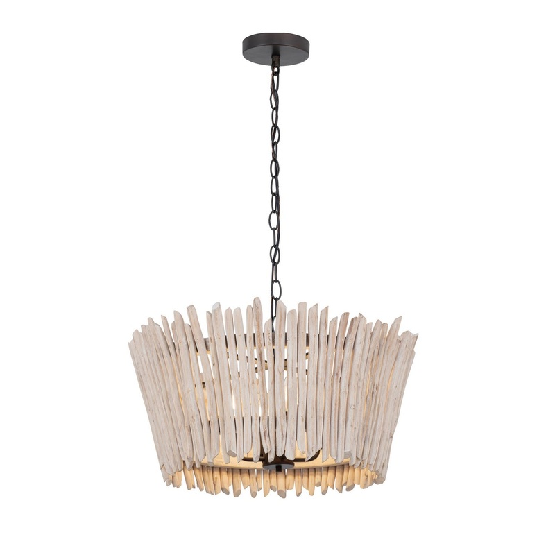 Baywood Four Light Chandelier in Textured Bronze