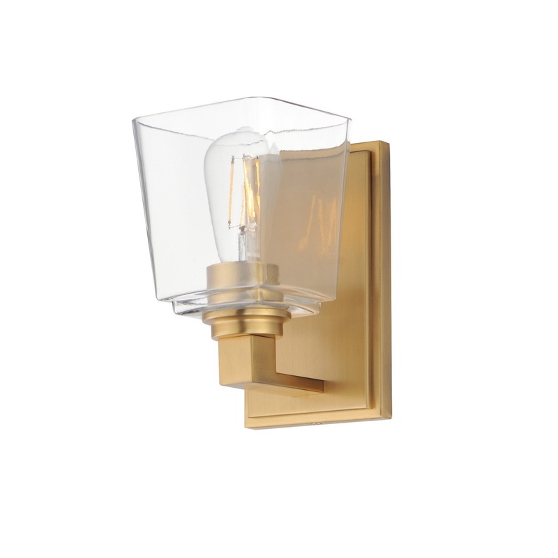 Cubos One Light Wall Sconce in Natural Aged Brass