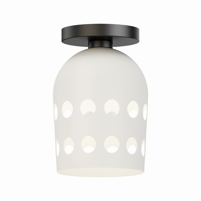 Dottie One Light Flush Mount in Black