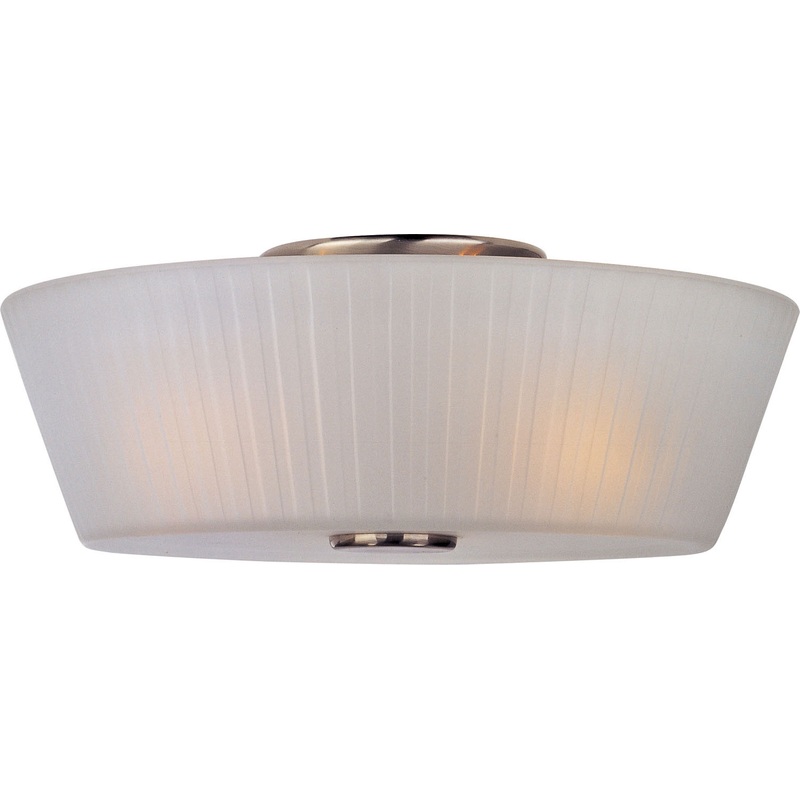 Finesse Three Light Flush Mount in Satin Nickel