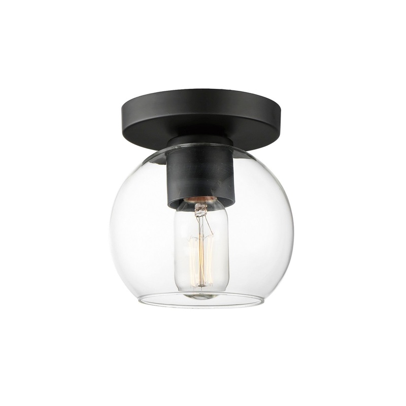 Knox One Light Flush Mount in Black
