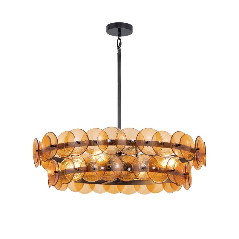 Loren Four Light Chandelier in Gunmetal
