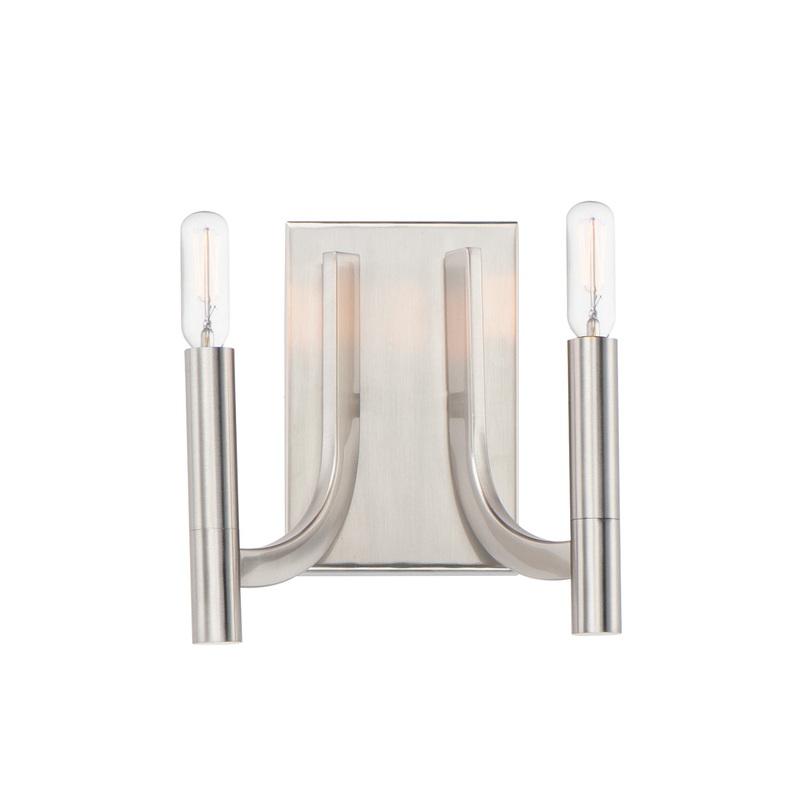 Lyndon Two Light Wall Sconce in Satin Nickel