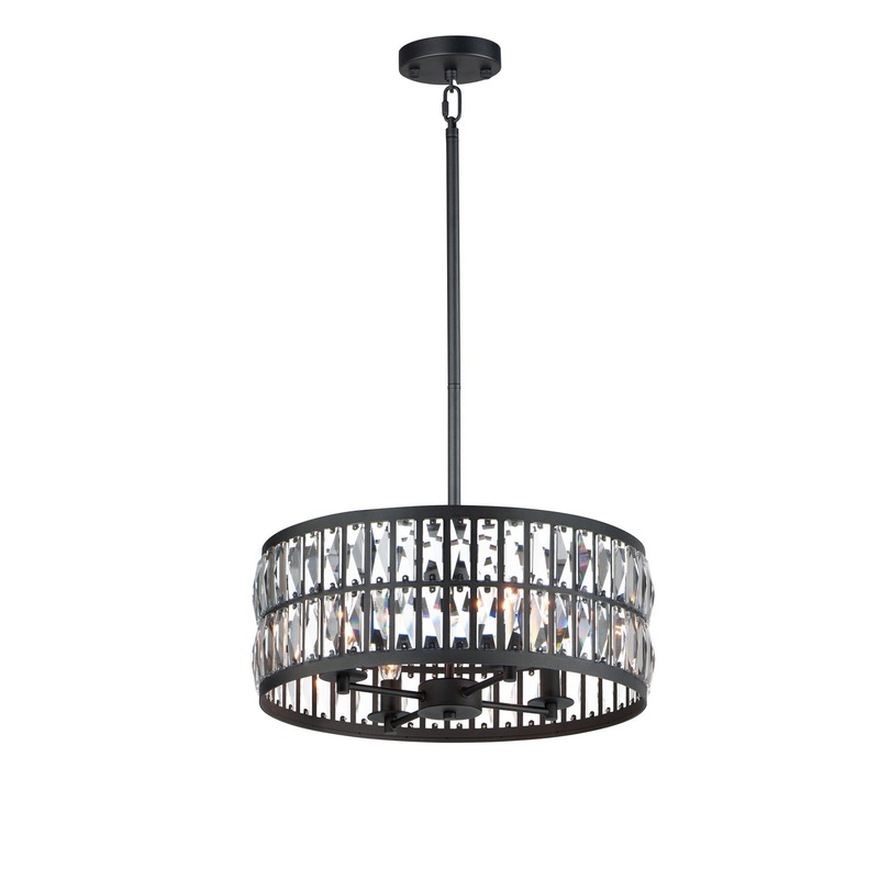 Madeline Four Light Pendant in Black