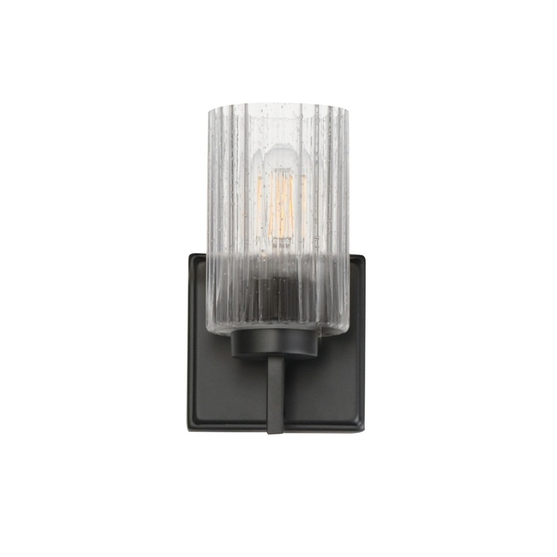 Rigata One Light Wall Sconce in Black