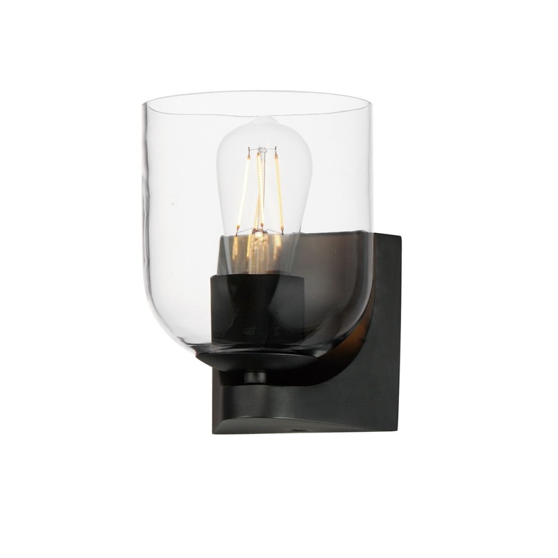 Scoop One Light Bath Vanity in Black