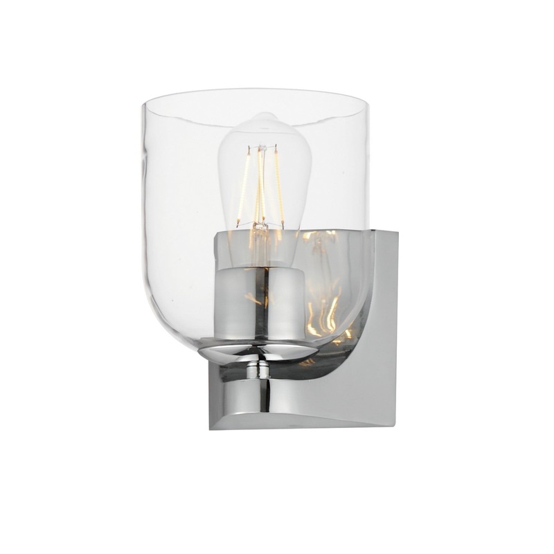 Scoop One Light Bath Vanity in Polished Chrome
