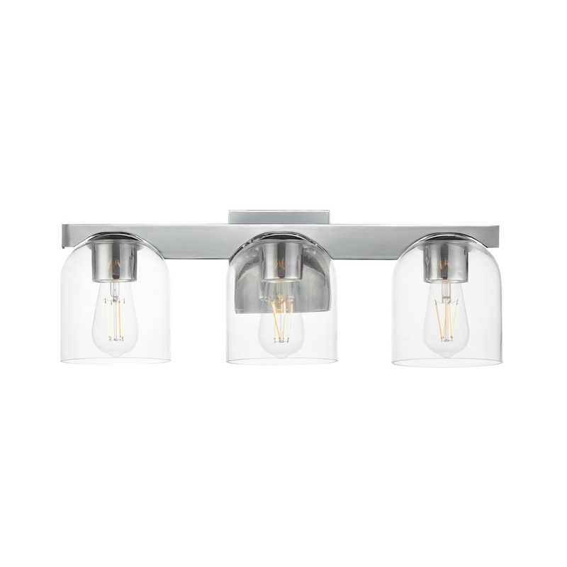 Scoop Three Light Bath Vanity in Polished Chrome