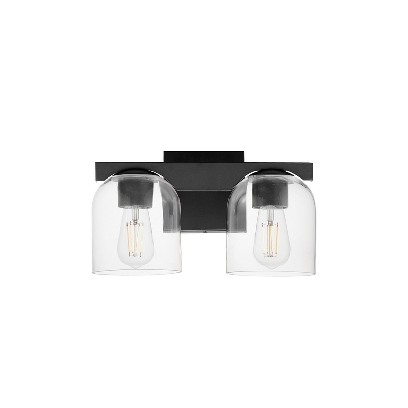Scoop Two Light Bath Vanity in Black