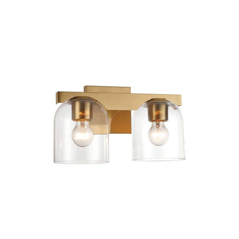 Scoop Two Light Wall Sconce in Natural Aged Brass