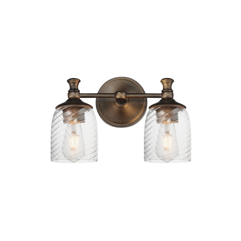 Swirl Two Light Wall Sconce in Antique Bronze
