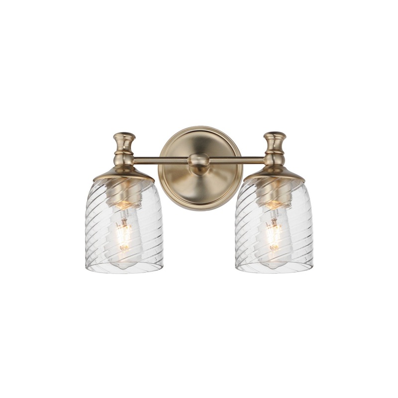 Swirl Two Light Wall Sconce in Satin Champagne