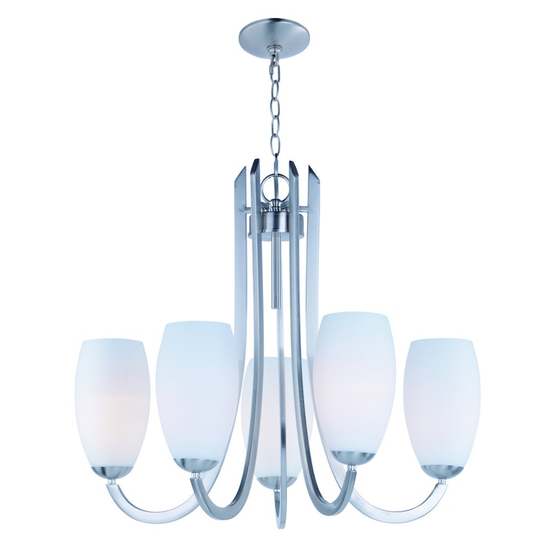 Taylor Five Light Chandelier in Satin Nickel
