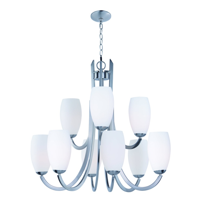 Taylor Nine Light Chandelier in Satin Nickel