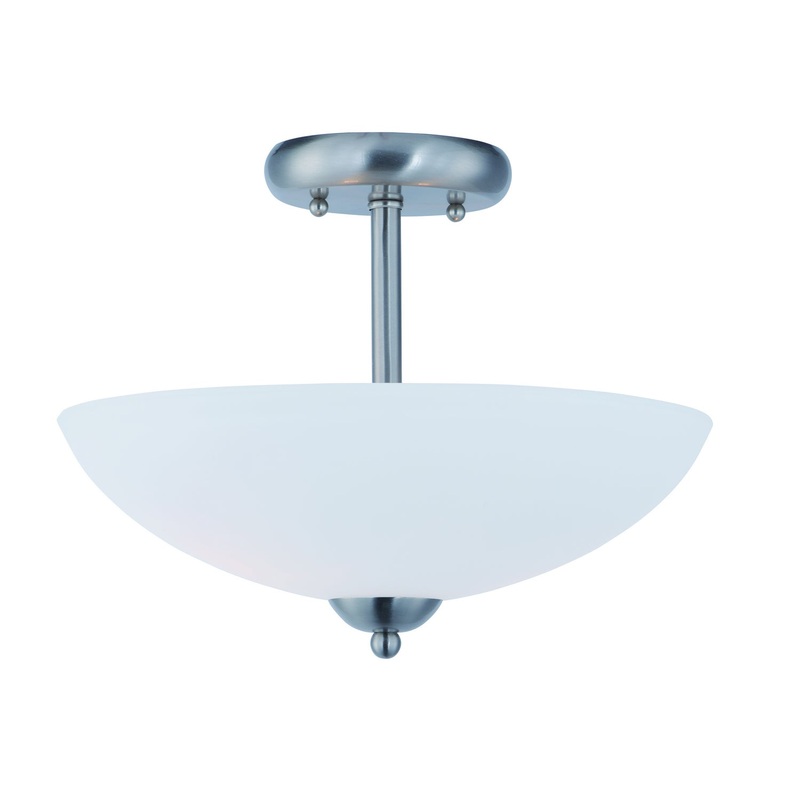 Taylor Two Light Semi-Flush Mount in Satin Nickel