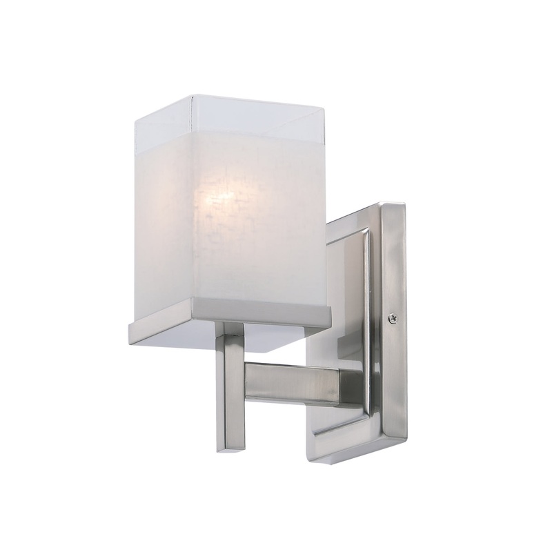 Tetra One Light Bath Vanity in Satin Nickel