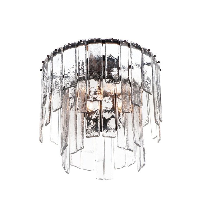 Warren Four Light Semin-Flush / Pendant in Dark Bronze