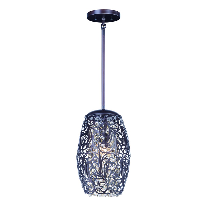 Arabesque One Light Mini Pendant in Oil Rubbed Bronze