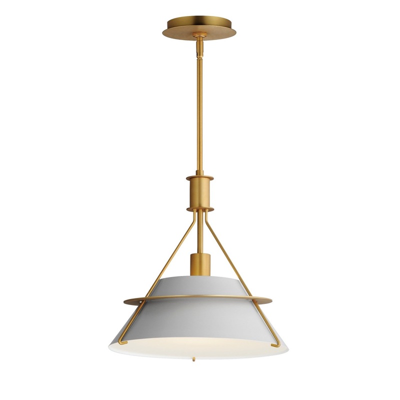 Lucas One Light Pendant in Natural Aged Brass