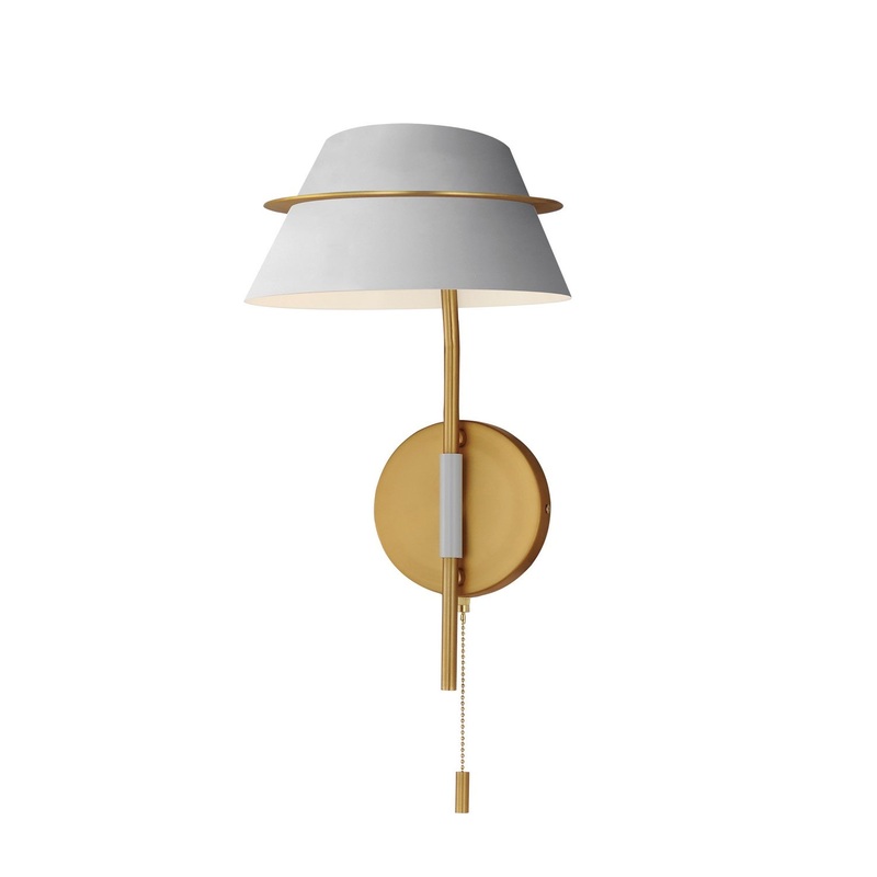 Lucas One Light Wall Sconce in Natural Aged Brass