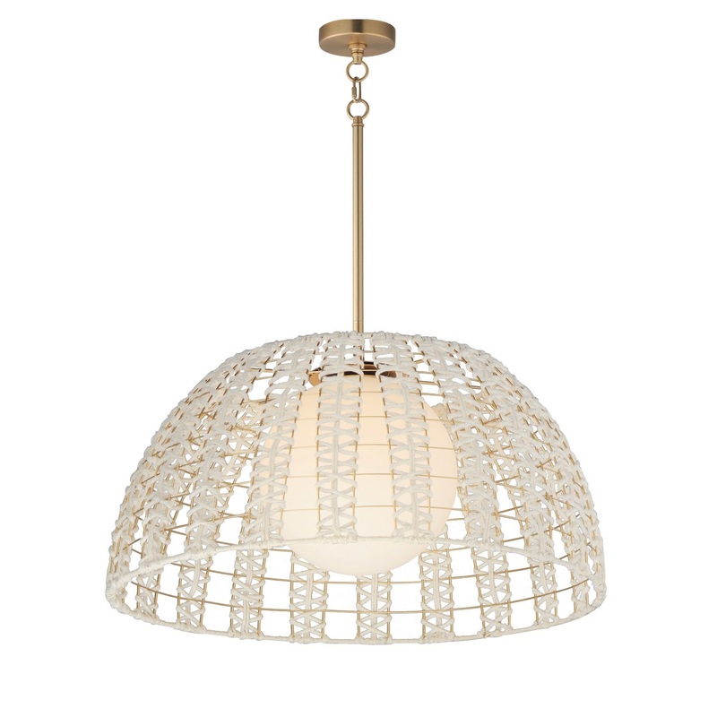 Macrame One Light Pendant in Gold